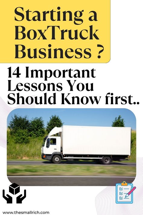 The box truck business is one of the most popular and competitive businesses in the USA, UK, and Europe. Although it is a highly competitive business, one can get success if one knows the ins and outs of this business. Learn the 14 most important lessons before starting a box truck business Trucking Business Plan, Box Truck Business, Trucking Business, Truck Business, Box Truck, Moving Truck, Business Checklist, Business Structure, Trucking Companies