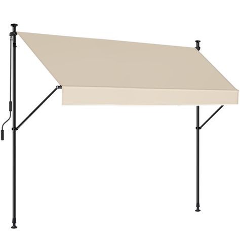 PRICES MAY VARY. ALL-WEATHER-PROOF MATERIAL – RECEIVE THE EXACT HIGH-QUALITY PATIO AWNING AS SEEN IN THE PICTURE. Constructed of premium polyester fabric with high-quality PU waterproof coating, this patio awning is excellently resistant to UV and extreme weathers. Featuring strong UPF sun protection, our front door awning can give you the maximum leisure comfort in your patio, garden, balcony, backyard and courtyard whether it is sunny or rainy. Once it gets dirty, you can easily detach it for Small Patio Shade Ideas, Balcony Canopy Ideas, Front Porch Shade Ideas, Diy Awning Ideas, Diy Outdoor Canopy, Awning Ideas Patio, Porch Shades, Balcony Backyard, Pergola Shade Cover