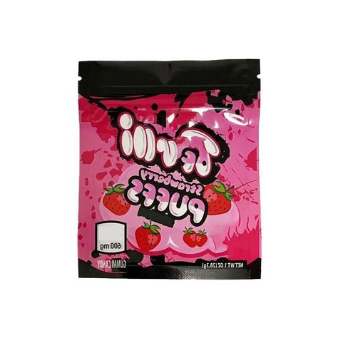 Strawberry Puffs, Pink Snacks, Strawberry Treats, Peg Bag, Chewy Candy, Custom Candy, Free Candy, Bulk Candy, Sour Candy