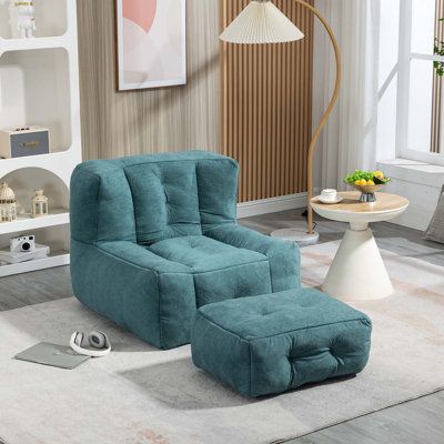 Application: Living Room, Bedroom, Apartment, Hotel, Office, etc. Fabric OR Leather Type: Green Velvet | Latitude Run® Kythrea 38.5" Wide Velvet Bean Bag Chair | 30 H x 38.5 W x 36.5 D in | Wayfair Fluffy Bean Bag, Fluffy Bean Bag Chair, Adult Bean Bag Chair, Couch With Ottoman, Bean Bag Sofa, Comfortable Armchair, Lazy Sofa, Bag Chair, Armchair Design