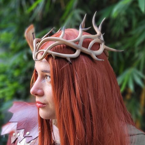 Regal Antler Crown 3D Print Model for Cosplay & Home Decoration Druid Crown, Antler Cosplay, Cowboy Witch, Antlers Cosplay, Velaris Starfall, Antler Tiara, Horned Fantasy Costume Accessories For Halloween, Antler Crown Headpieces, Cosplay Antlers