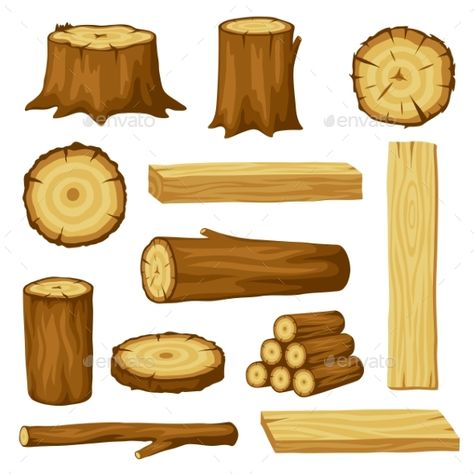 Set of wood logs for forestry and lumber industry. Illustration of trunks, stump and planks. Tree Trunk Illustration, Log Illustration, Trunk Illustration, Log Drawing, Woods Illustration, Industry Illustration, Plank Of Wood, Wood Drawing, Inkscape Tutorials