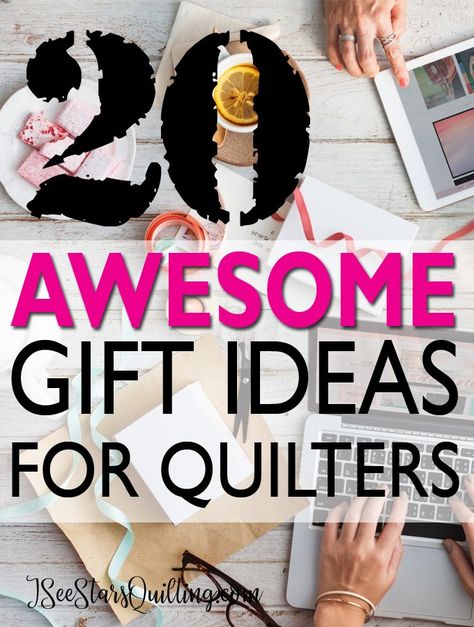 20 Amazing Gifts for Quilters! ⋆ I've searched the internet for the best gifts to give the quilter's in your life (or what to write on your own wish lists!) Gifts To Make For Sewers, Gifts For Sewing Friends, Gifts For Sewers Diy, Quilt Gifts Ideas Projects, Quilt Party Ideas, Sewing Projects For Gifts For Women, Gifts For Quilters Handmade, Gifts For Quilters Ideas, Quilting Gifts To Make Ideas