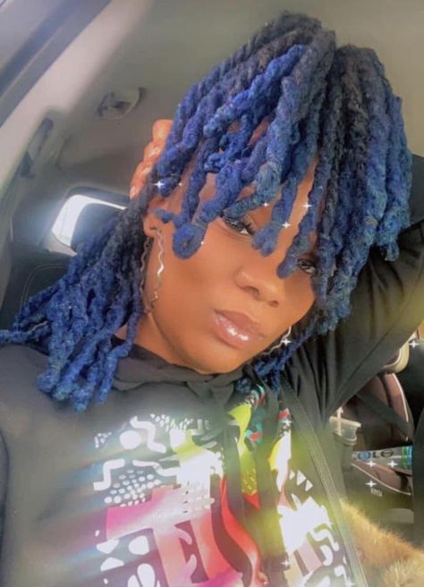 Blue Dyed Locs Black Women, Indigo Hair Black Women, Midnight Blue Locs Black Women, Teal Locs Black Women, Turquoise Locs, Midnight Blue Locs, Dark Blue Locs, Blue Locs Black Women, Blue Locs