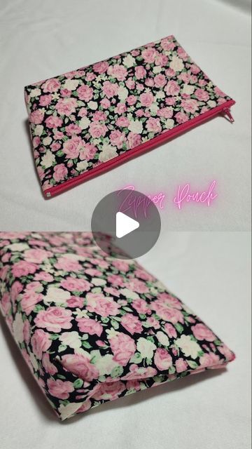 How To Make Pouch Bag, Pouch Making Tutorial, Makeup Bag Sewing Tutorial, Easy Pouches To Sew, Make Up Bag Sewing Tutorial, Sew Zipper Pouch, Diy Fabric Pouches, Diy Bag Patterns, Makeup Pouch Diy