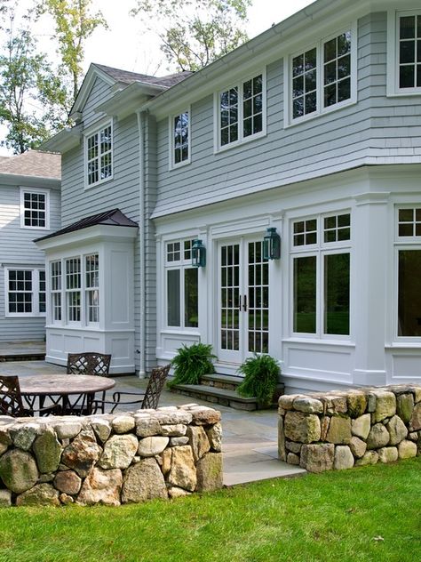 Traditional Box Bay Window Design, Pictures, Remodel, Decor and Ideas - page 4 Box Bay Window, Bay Window Design, Stone Exterior, Addition Ideas, House Facade, Traditional Colonial, Bay Windows, Traditional Exterior, House Siding