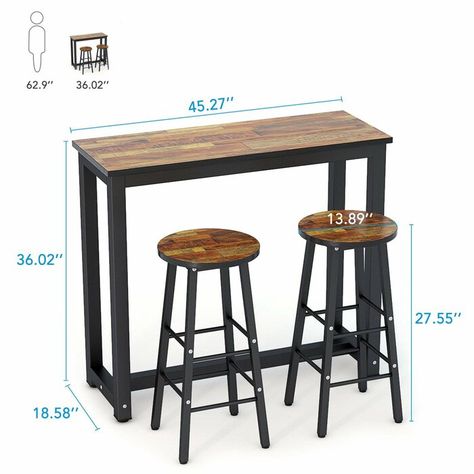 Metal Work Bench, Small Kitchen Bar, Breakfast Nook Dining Set, Nook Dining Set, Kitchen Bar Table, Bar In Casa, Interior Design Dining, Kursi Bar, Coffee Stations