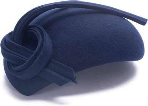 Lawliet Black Teardrop Women Felt Fascinator Tam Beret Casque Cocktail Hat A572 (Navy Blue) at Amazon Women’s Clothing store Felt Fascinator, Navy Blue Fascinator, Navy Fascinator, Large Brim Hat, Blue Fascinator, Jane Taylor, Navy Hat, Tim Tam, Types Of Hats