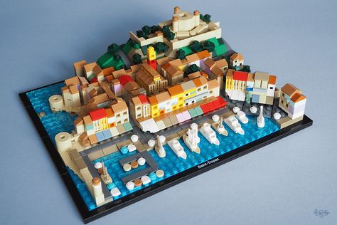 Saint-Tropez Microscale Lego, Lego Microscale, Lego Micro, Micro Lego, Lego Mini, Lego Craft, Lego Pictures, Lego News, Lego Room