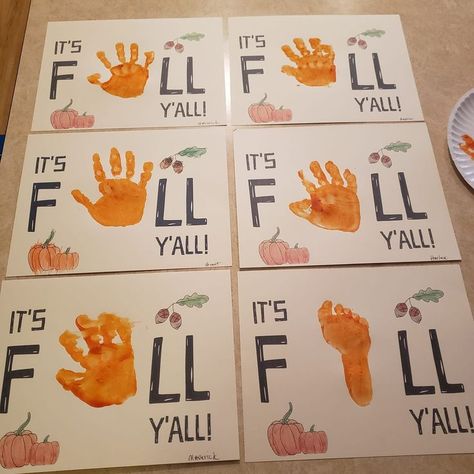 Fall Crafts For 12 Month Olds, Its Fall Yall Toddler Craft, Its Fall Yall Craft, Hello Fall Crafts For Toddlers, Infant Fall Art Ideas, Fall Themed Lesson Plans For Toddlers, Letter F Fall Crafts For Preschoolers, First Day Of Fall Crafts Preschool, Fall Infant Lesson Plans