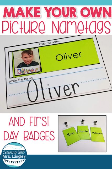 This blog post includes a back to school name tag free printable that you can do the first day. Kids will enjoy this fun coloring activity and you will love the ideas in this post! Get ready for open house, decorate your classroom with cute student pictures, and create a loving and friendly classroom environment with these easy classroom name tags and first day badges. #kindergarten #tpt #kindergartenclassroom Picture Name Tags, Back To School Centers Kindergarten, Free Printable Name Tags For School, Kindergarten Name Tags, School Name Tag, Student Pictures, Classroom Name Tags, Name Tag For School, Preschool Names