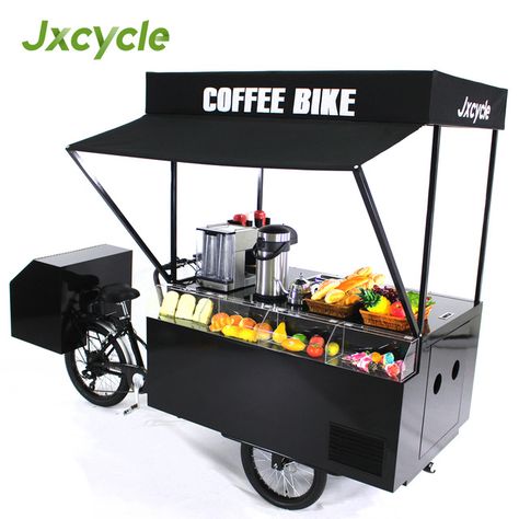 Source Three wheels mobile mini food truck for sale on m.alibaba.com Mini Food Truck Ideas, Roda Gerobak, Mini Food Truck, Gerobak Vintage, Food Trolley, Gerobak Dorong, Food Bike, Bike Food, Mobile Coffee Shop