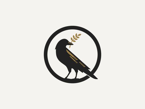 Crow Logo, Crow Tattoo Design, Guitar Inlay, Raven Logo, Business Logo Inspiration, Nature Logo Design, Clever Tattoos, Crow Tattoo, Bird Logo