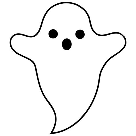 Ghost Printables Free Templates, Halloween Ghost Silhouettes, Ghost Clipart Halloween, Ghost Patterns Printable, Halloween Shapes Template, Halloween Ghost Printables, Free Ghost Template, Ghost Face Template Free Printable, Ghost Templates Free Printable