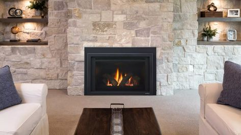 Provident Indoor Gas Fireplace Insert | Heat & Glo Realistic Fireplace, Indoor Gas Fireplace, Fireplace Gas, Inset Fireplace, Fireplace Parts, Gas Insert, Fireplace Fronts, Portable Hot Tub, Stone Fireplaces