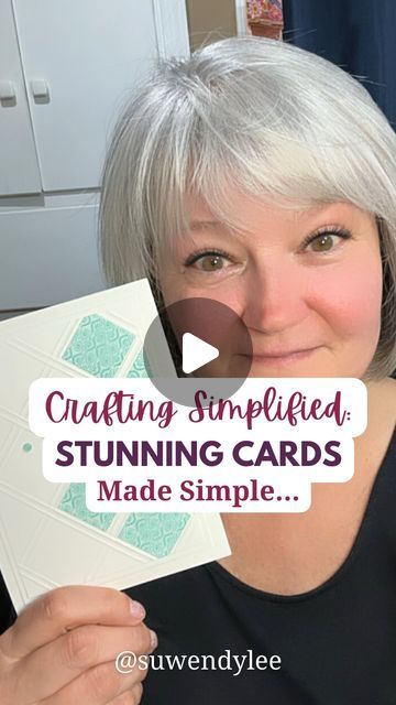 Thank You Card Tutorial, Stampin Up Card Techniques Ideas, How To Make Your Own Christmas Cards, Using Stencils On Cards, Easy Sympathy Cards To Make, Card Making Templates Cardmaking, Quick Card Ideas, Clean And Simple Handmade Cards, Valentine Cards Diy Handmade