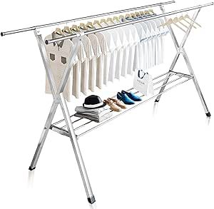 Clothing Folding, Full Wardrobe, Laundry Drying Rack, Hanging Clothes Racks, Drying Rack Laundry, Laundry Drying, Clothes Drying, Clothes Dryer, Clothes Drying Racks