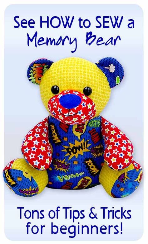 Pattern For A Memory Bear, Stuffed Bear Clothes Patterns, How To Sew A Teddy Bear Pattern, Sew A Teddy Bear Free Pattern, Material Teddy Bear Pattern, Baby Clothes Bear Pattern, Shirt Teddy Bear Keepsake, Diy Bear Pattern, Memorie Bears Pattern