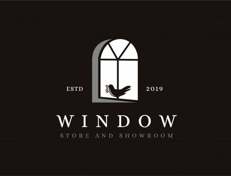 Window Company Logo, Window Logo Design, Window Logo, Window Brands, Luxury Windows, Window Company, Gant Logo, Vintage Window, Decor Logo