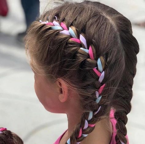 8 Ribbon Braid Hairstyles for Little Girls – HairstyleCamp Hair Ribbons Hairstyles, White Girl Braids, Ribbon Braids, American Hairstyles, French Braid Hairstyles, Ribbon Hairstyle, Girls Braids, Hairstyle Gallery, Braided Hairstyles Easy