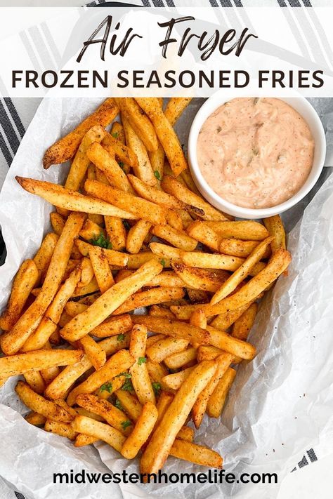 Seasoning For Frozen French Fries, Airfry Frozen French Fries, Air Fryer Seasoned French Fries, How To Air Fry Frozen French Fries, Air Fryer Frozen French Fries Crispy, Frozen French Fry Recipes, How To Season Frozen Fries, Homemade Frozen French Fries, Frozen French Fries In Air Fryer