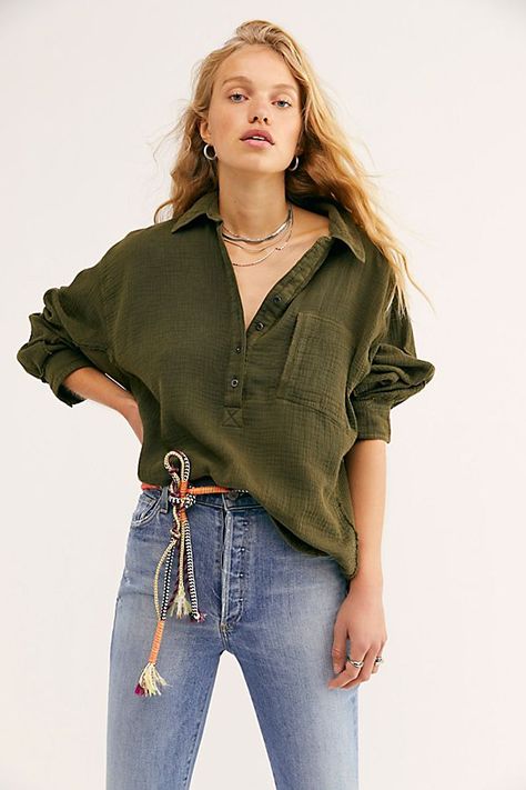 Free People Pullover, Free People Tee Shirt, Free People Button Down Shirt, Free People Cropped Shirt, Free People Shirts & Tops, Free People Clothing, Free People Store, Boho Outfits, Party Outfit