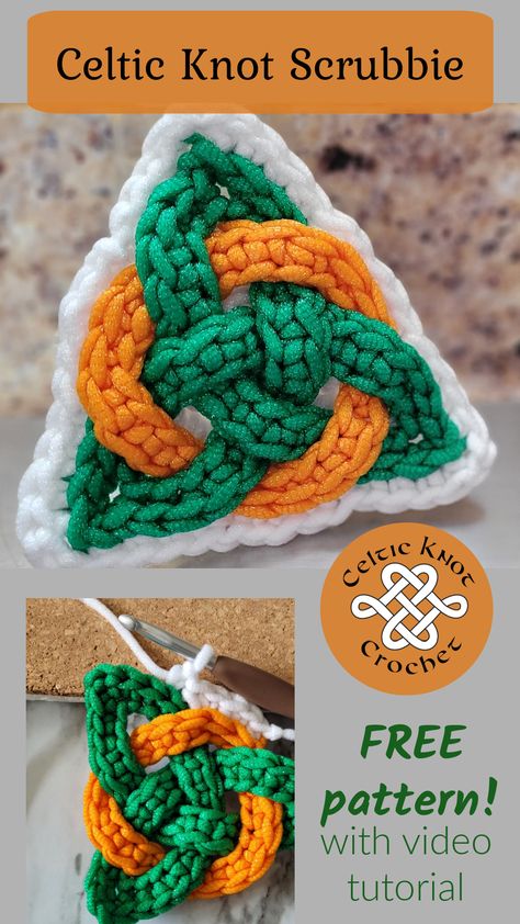 Alt Knots Crochet, Celtic Knot Crochet Pattern, Celtic Knot How To, Celtic Knot Knitting Pattern, Crochet Pagan Free Pattern, Pagan Crochet Patterns, Celtic Knot Crochet Pattern Free, Norse Crochet Patterns, Irish Macrame