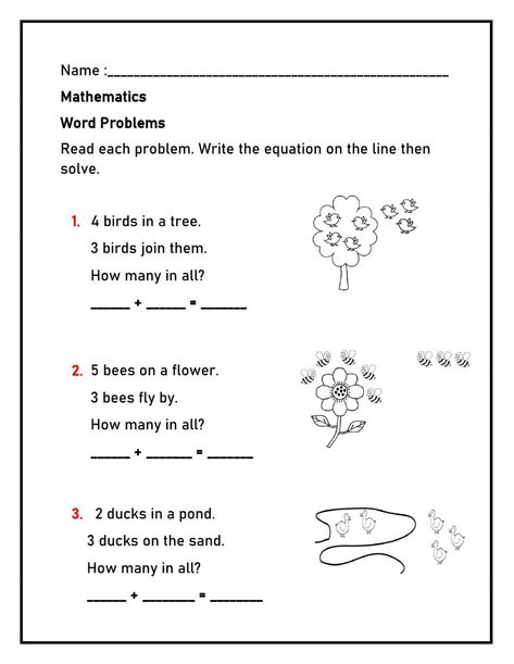 Addition interactive activity for 1-2. You can do the exercises online or download the worksheet as pdf. Grade 2 Math, Maths Worksheet, Sped Math, Nursery Worksheets, First Grade Words, Addition Worksheet, Addition Words, Math Exercises, Fun Worksheets For Kids