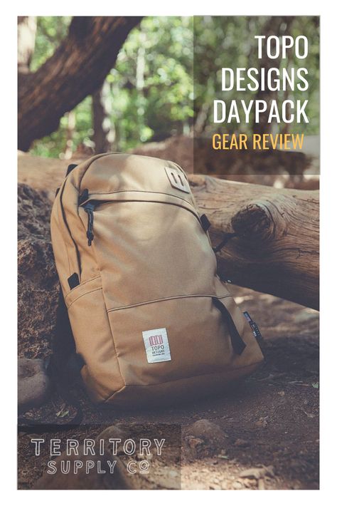 Topo Designs' Daypack is built and bred as a stylish, functional classic. Its simple but eye-catching look is love at first sight. Everyday usability makes it a perfect lifelong companion. Here's our take on this worthy opponent to your Jansport. #gear #topodesigns #hiking #outdoors #topobackpack Topo Backpack, Topo Designs, Camping Tips, Best Hikes, Water Activities, Love At First, Sports Gear, Survival Gear, Everyday Carry