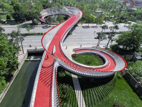 Ruyi Bridge, Bridges Architecture, Contemporary Landscape Design, Contemporary Stairs, Landscape Gardening, Landscape Architecture Design, Pedestrian Bridge, Bridge Design, Landscape Plans