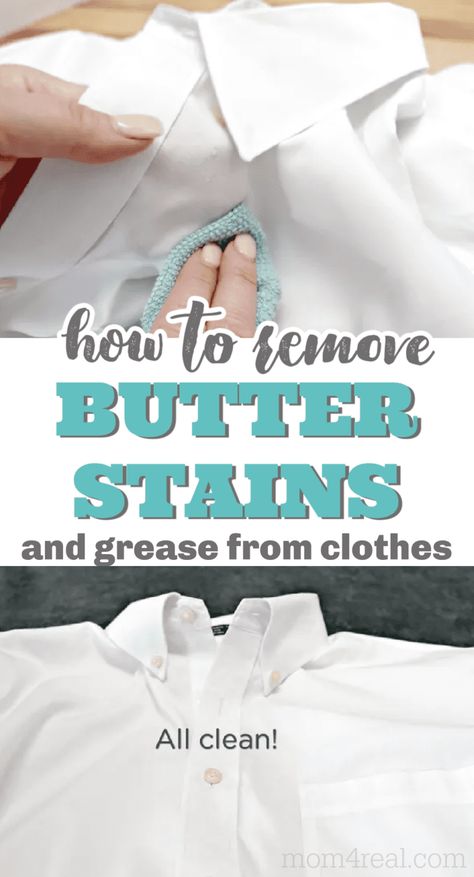 Grease Out Of Clothes, Oil Out Of Clothes, Remove Grease Stain, Stain Remover Clothes, Stain Removal Guide, Stain On Clothes, Laundry Stains, Grease Stains, Butter Oil