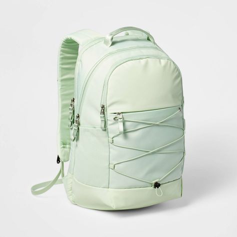 Sporty 19" Backpack Mint Green - All in Motion™ | Target Simple Backpacks For School, All In Motion Backpack, Cheap Backpacks For School, Good Backpacks For Middle School, Cute Backpack For School, Big Backpacks For High School, Book Bags For Middle School, Teen Girl Backpacks, Green Backpacks For School