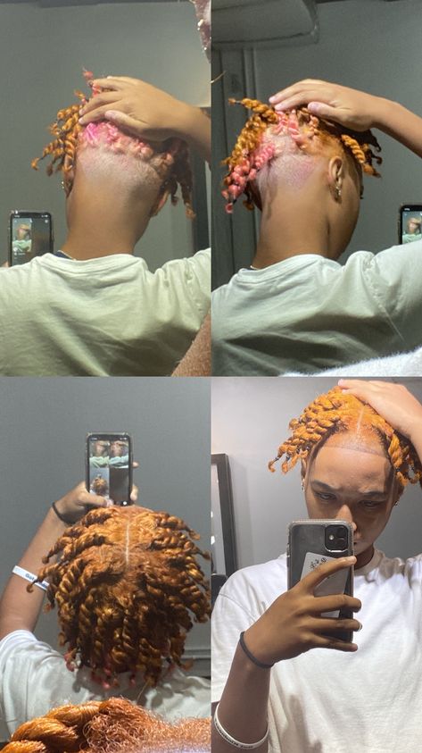 Dyed Dreadlocks Men, Dyed Dreadlocks, Fade Haircut Curly Hair, Hair Stripes, Short Dyed Hair, Natural Hair Haircuts, Dread Hairstyles For Men, Dyed Hair Men, Mens Hair Colour