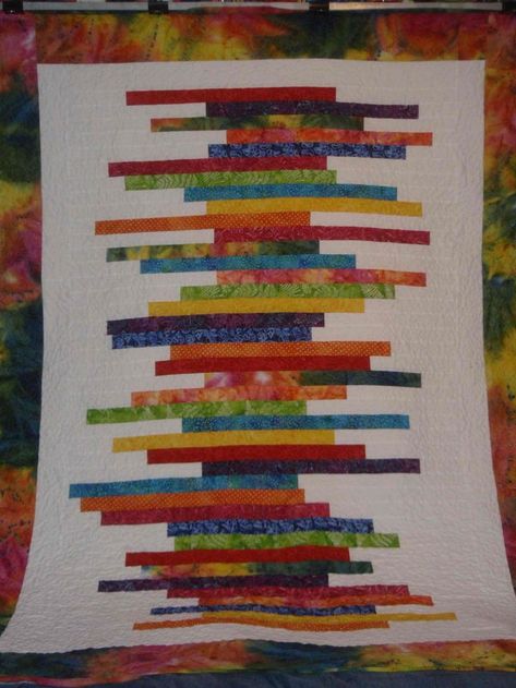 Colourful Quilts, Log Cabin Quilt Blocks, First Quilt, Jelly Roll Quilt Patterns, String Quilts, Jelly Rolls, Cute Quilts, Jellyroll Quilts, Strip Quilts