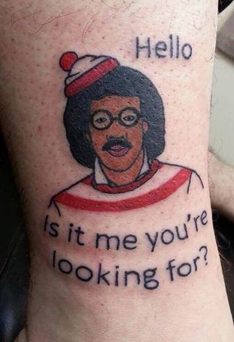 yep... It's Bad Tat Toosday... 16 of the Worst Awful Tattoos, Terrible Tattoos, Epic Tattoo, Scorpion Tattoo, Tattoo Fails, Bad Tattoos, Horror Tattoo, Lionel Richie, Funny Tattoos