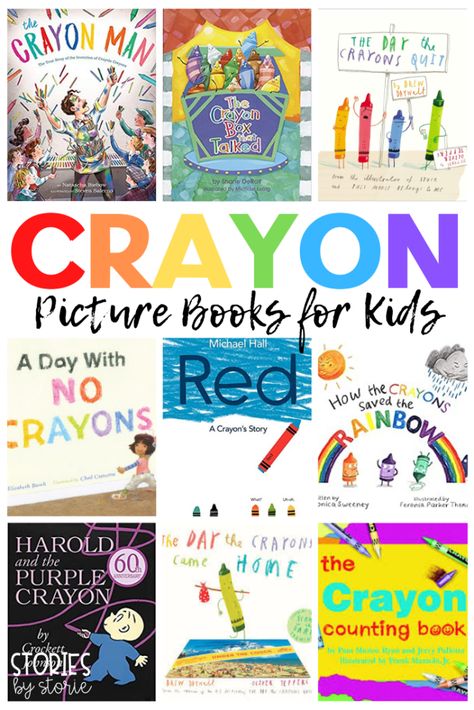 Crayon-Themed Picture Books for the Primary Classroom Teaching Expectations, Crayon Classroom, Crayon Themed Classroom, Crayon Days, Crayon Book, Build Classroom Community, Books And Activities, Picture Book Activities, Childrens Books Activities