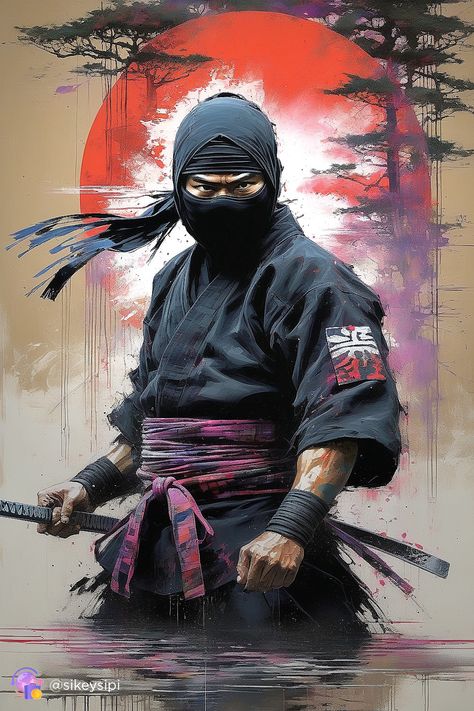 Immerse yourself in the world of hidden warriors with our collection of ninja neuro art. These images showcase their artistry and stealth, combining tradition with modern technology. #Ninja #NeuroArt #Art #Technology #SecretMasters Shinobi Art, Ninja Master, Japanese Art Samurai, Samurai Tattoo Design, Arte Ninja, Samurai Wallpaper, Samurai Artwork, Ninja Art, Geisha Art