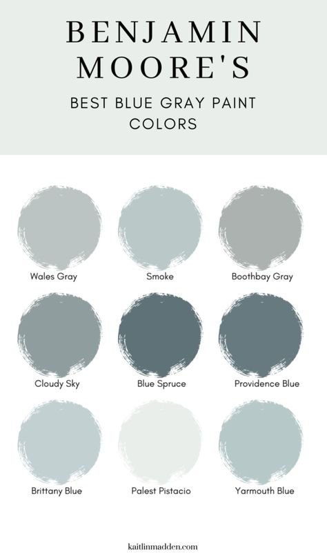 Blueish Grey Paint Colors, Exterior House Paint Color Combinations Grey Blue Colour Palettes, Blue Spruce Paint Color, Earthy Blue Paint Colors, Gray Blue Bathroom, Blue Grey Exterior House Colors, Steel Blue Paint, Light Blue Grey Paint, Benjamin Moore Blue