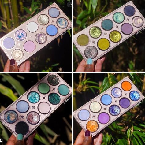 SSH on Instagram: "Some of my most favorite recent custom palettes in static form! 1- white wash jeans after Labor Day 2- neutral twister 3- cryptic darkside 4- a very peri Halloween Which is your fave? Happy Friday! @bizarrovolta and I are coming to you tomorrow with our #smittyvoltafridays collab! Most singles are from the brands: @dandylionsco @terra_moonscosmetics @shinebysdcosmetics @glaminatrix_cosmetics @maunprofessional #byop #singleshadows #singleshadow #panporn #projectpa Makeup Palates, Glaminatrix Cosmetics, Custom Eyeshadow Palette, Foundation Swatches, Magnetic Palette, Beginners Eye Makeup, Makeup Pallets, Makeup Package, Very Peri