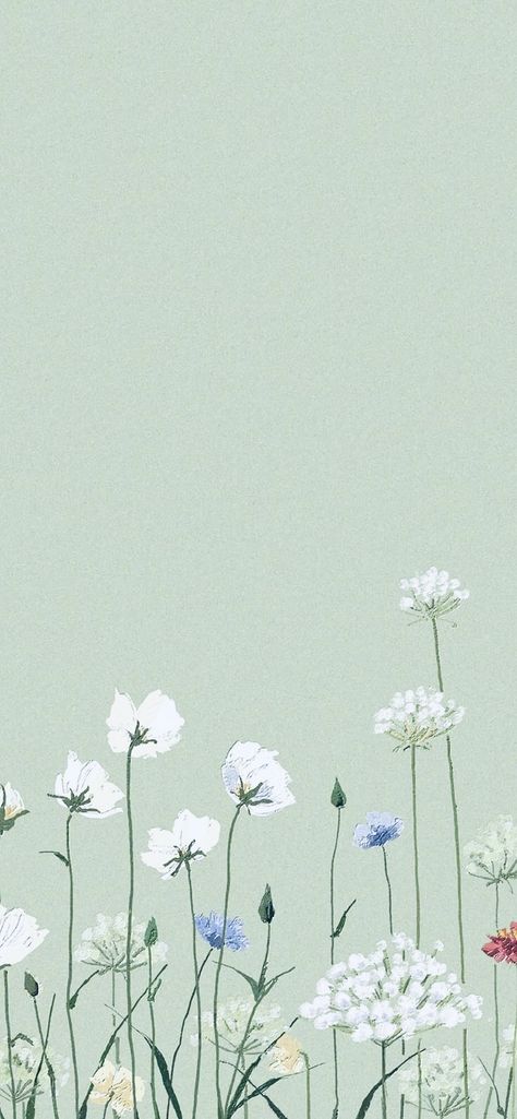 Light Blue And Green Aesthetic Wallpaper, Drawn Flowers Wallpaper, Flower Background Aesthetic, Turquoise Iphone Wallpaper, Light Blue And Green Aesthetic, Plant Background Aesthetic, Flower Aesthetic Wallpaper, Blue Green Wallpaper, Lily Of The Valley Wallpaper