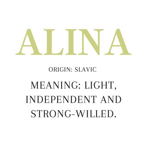 Alina Name Meaning, Yvaine Name Meaning, Meaningful Names Unique, Alina Name, Bible Baby Names, Meaningful Baby Names, Female Character Names, Alina Starkov