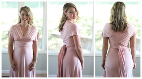 Convertible Dress Styles: 9 Ways to Tie a Convertible Dress How To Tie Convertible Bridesmaid Dress, Convertible Dress Styles, Vestidos Color Vino, Vestido Convertible, Convertible Maxi Dress, Infinity Dress Bridesmaid, School Formal, Convertible Bridesmaid Dress, Purple Prom Dress