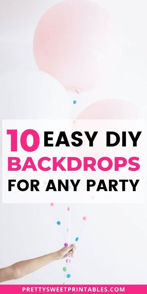 If you want to make your party table pop, here are 10 Amazing Party Backdrops That Will Wow Your Guests time and time again. #backdrop #backdropideas #desserttable #partydiy Easy Diy Backdrop, Baby Shower Cake Table Backdrop, How To Make Backdrop, Confetti Backdrop, Diy Backdrops, Baby Shower Cake Table, Rainbow Backdrop, Watercolor Party, Diy Photo Backdrop