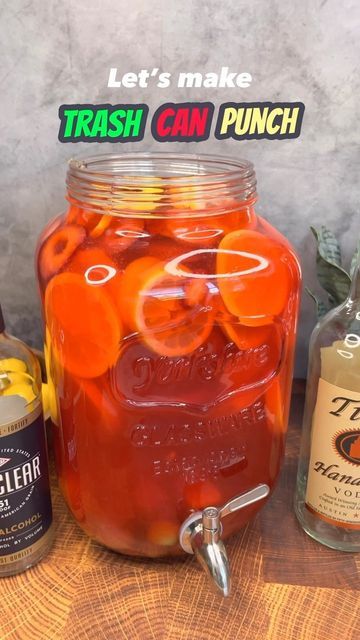 Trash Can Punch Recipe, Trash Can Punch, Texas Trash, Strawberry Vodka, Hawaiian Punch, Punch Recipe, Oranges And Lemons, Punch Recipes, Beautiful Waterfalls