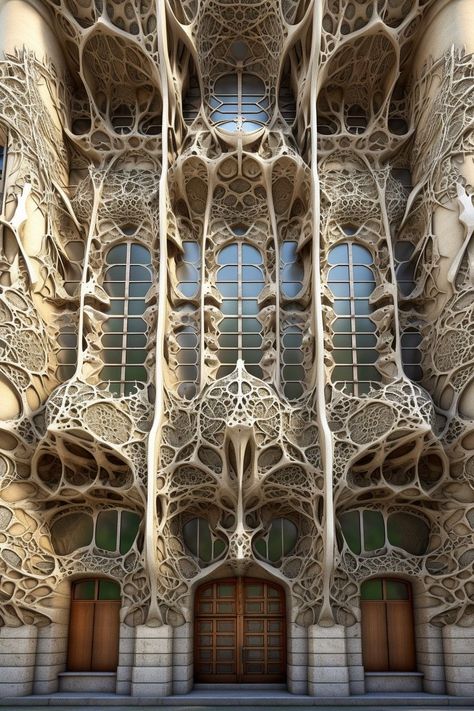 Futuristic Gothic Architecture, Biomorphic Architecture, Urban Utopia, Deer Sculpture, Sacred Architecture, Art Nouveau Architecture, Parametric Design, Amazing Buildings, Art Nouveau Design