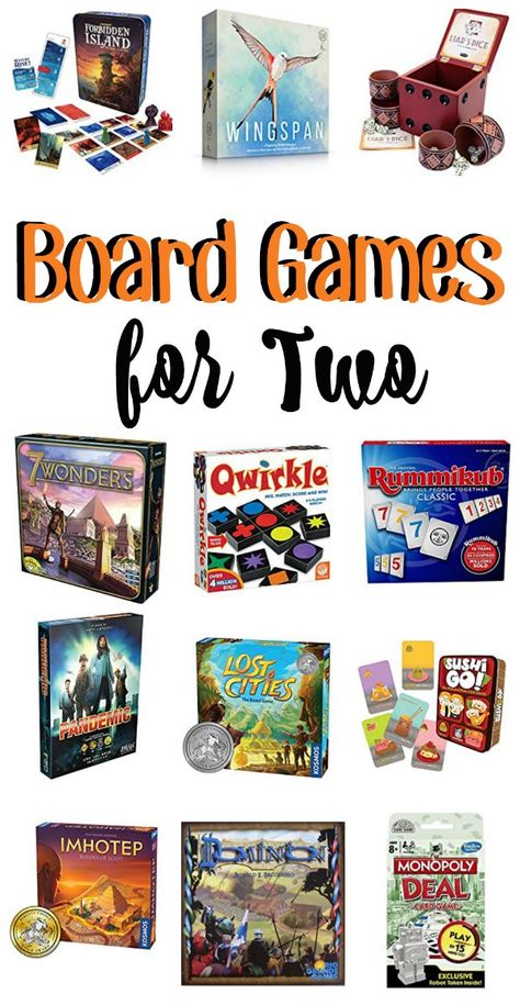 Have you always loved board games?  My friends and I, in high school and college, were all about taking over the world in Risk or becoming the next Picasso in Pictionary. We’d play thinker games, party games, ridiculous made up games.  Here are some great games that you will love.  #games #parenting #familytime #fun #ideas Games For Two People, Board Games For Two, Couples Stuff, Educational Play, Romantic Ideas, Games Party, Family Boards, Rv Ideas, Love Games