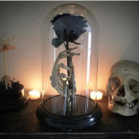 Corpse Bride Wedding, Rose Skeleton, Dark Home Decor, Horror Decor, Goth Home, Goth Home Decor, Goth Decor, Casa Container, Skull Decor