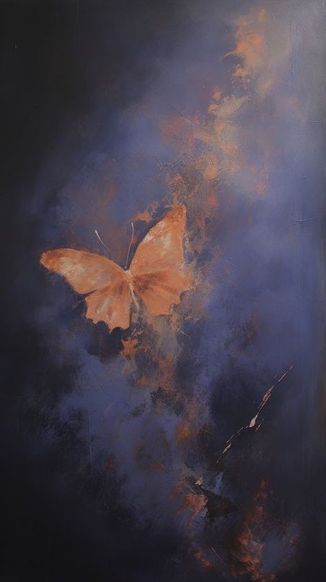 Butterfly painting art creativity. | premium image by rawpixel.com Oil Painting Phone Background, Painting Pfp Aesthetic, Abstract Painting Butterfly, Butterfly Background Wallpapers, Pretty Profile Pictures, Butterfly Background Aesthetic, Fire Watercolor, Image Of Butterfly, Aesthetic Butterflies