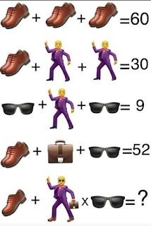 Shoes Man Sunglass Briefcase Math Puzzle | with Answer - #MathPuzzle #MathPuzzles #MathQuiz #puzzle #puzzles #puzzlefeed #whatsapppuzzles #quiz  #brainteaser #Math #Maths Puzzles With Answers, Math For Middle School, Math Quizzes, Math Logic Puzzles, Logic Problems, Math Pictures, Sixth Grade Math, Latest Jokes, Baby Education