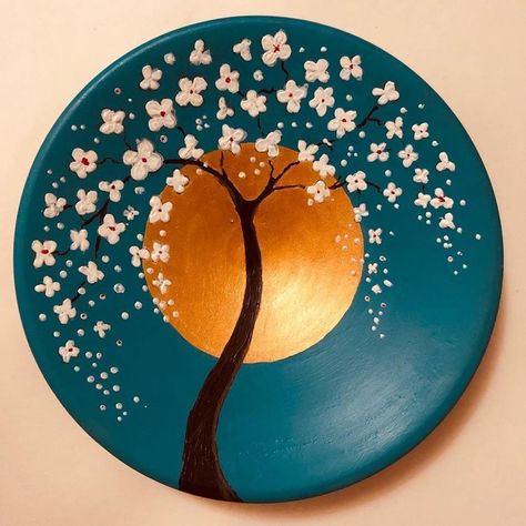 Coaster Art Paint, Painting On Coasters, Wall Painting Decor Ideas, Plate Painting Ideas Diy, Painting Decor Ideas, Coaster Painting Ideas, Coaster Design Ideas, Coaster Painting, Art Painting Colorful